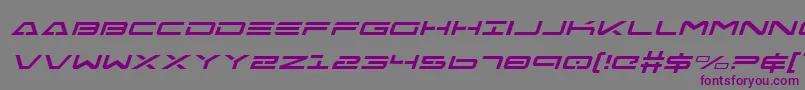 FreeAgentItalic Font – Purple Fonts on Gray Background