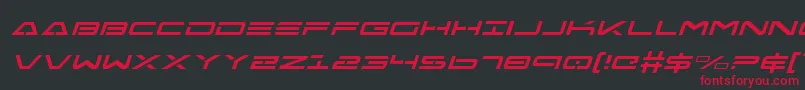 フォントFreeAgentItalic – 黒い背景に赤い文字