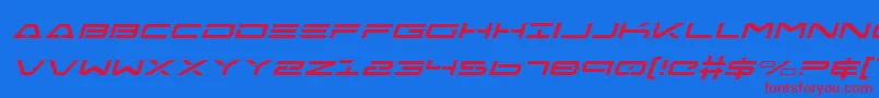 フォントFreeAgentItalic – 赤い文字の青い背景