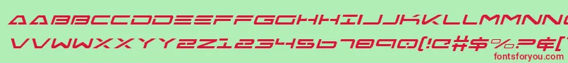 FreeAgentItalic Font – Red Fonts on Green Background