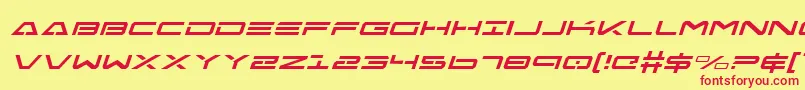 FreeAgentItalic Font – Red Fonts on Yellow Background