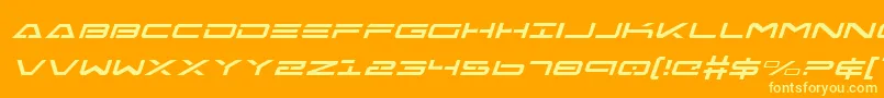 FreeAgentItalic Font – Yellow Fonts on Orange Background