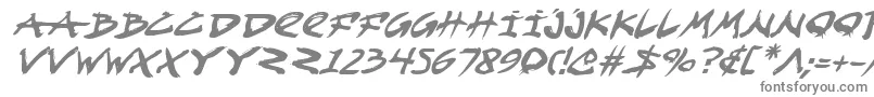フォントFightkidi – 白い背景に灰色の文字