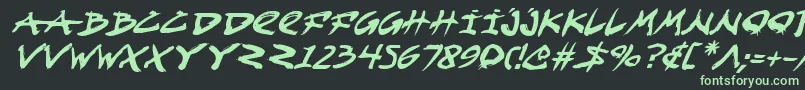 Fightkidi Font – Green Fonts on Black Background