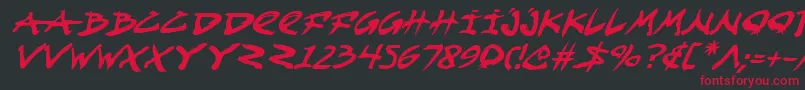 Fightkidi Font – Red Fonts on Black Background