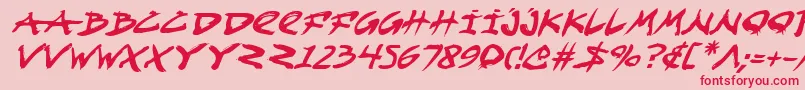 Fightkidi Font – Red Fonts on Pink Background