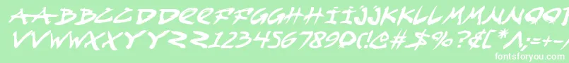 Fightkidi Font – White Fonts on Green Background