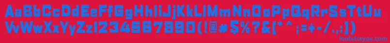 HobbyOfNight Font – Blue Fonts on Red Background