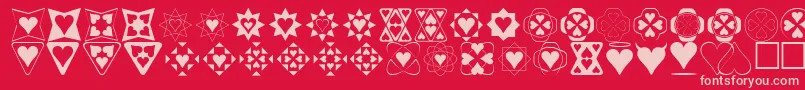 Шрифт Heartthings – розовые шрифты на красном фоне