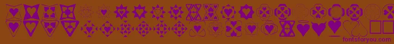 Heartthings Font – Purple Fonts on Brown Background