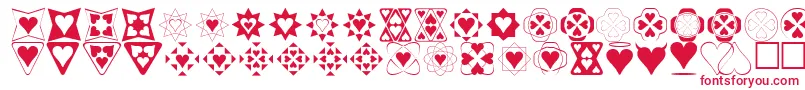Heartthings-fontti – punaiset fontit