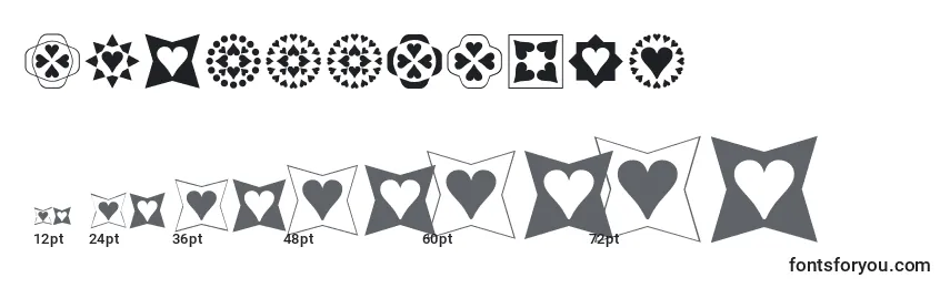 Heartthings Font Sizes