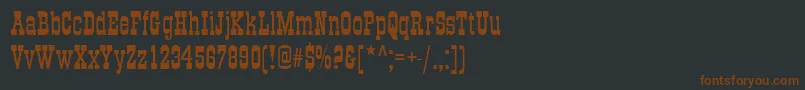 Шрифт GradPlain.001.001 – коричневые шрифты на чёрном фоне