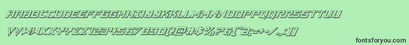 Vikingsquad3Dital Font – Black Fonts on Green Background