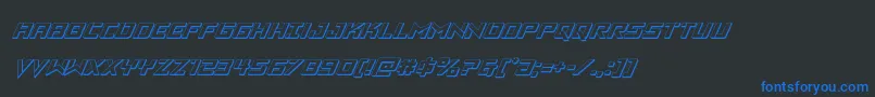 Vikingsquad3Dital Font – Blue Fonts on Black Background