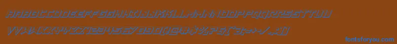 Vikingsquad3Dital-fontti – siniset fontit ruskealla taustalla