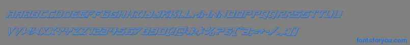 Vikingsquad3Dital Font – Blue Fonts on Gray Background