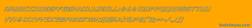 Vikingsquad3Dital Font – Blue Fonts on Orange Background