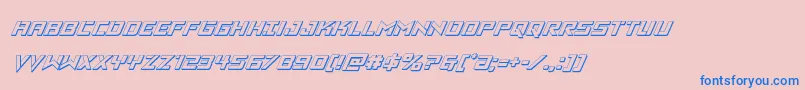 Vikingsquad3Dital Font – Blue Fonts on Pink Background
