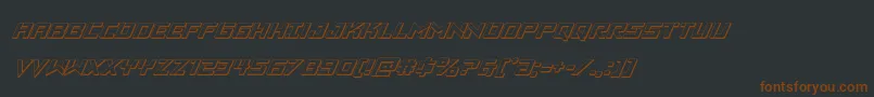 Vikingsquad3Dital Font – Brown Fonts on Black Background