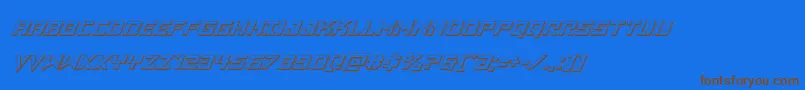 Police Vikingsquad3Dital – polices brunes sur fond bleu