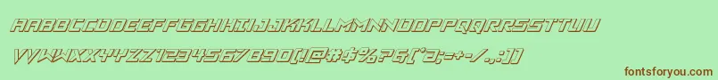 Vikingsquad3Dital Font – Brown Fonts on Green Background