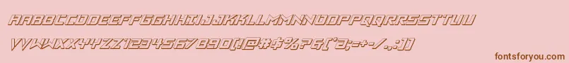 Vikingsquad3Dital Font – Brown Fonts on Pink Background
