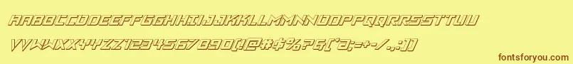 Vikingsquad3Dital Font – Brown Fonts on Yellow Background