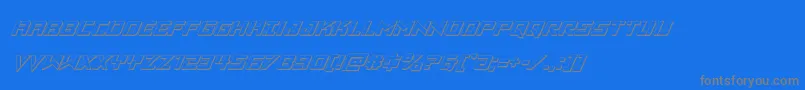 Vikingsquad3Dital Font – Gray Fonts on Blue Background