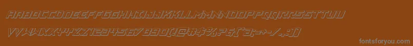 Vikingsquad3Dital Font – Gray Fonts on Brown Background