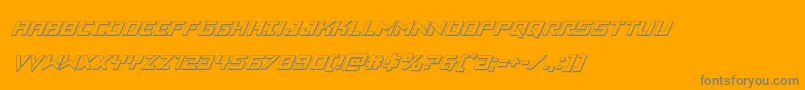 Vikingsquad3Dital-Schriftart – Graue Schriften auf orangefarbenem Hintergrund
