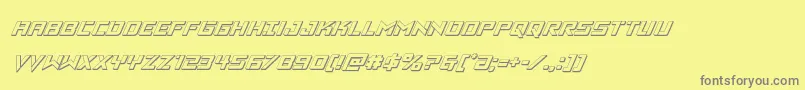 Vikingsquad3Dital Font – Gray Fonts on Yellow Background