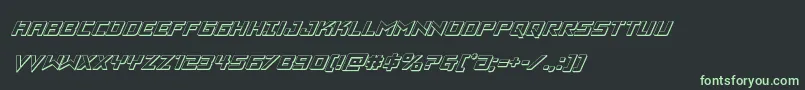 Vikingsquad3Dital Font – Green Fonts on Black Background