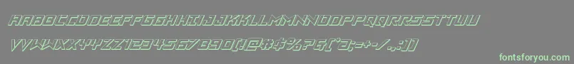 Vikingsquad3Dital Font – Green Fonts on Gray Background