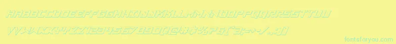 Vikingsquad3Dital Font – Green Fonts on Yellow Background