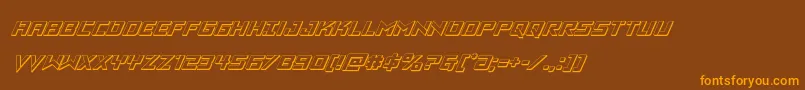 Vikingsquad3Dital Font – Orange Fonts on Brown Background