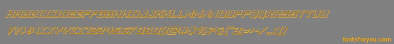 Vikingsquad3Dital Font – Orange Fonts on Gray Background