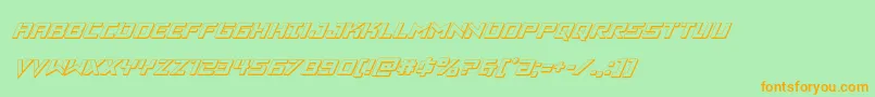 Vikingsquad3Dital Font – Orange Fonts on Green Background
