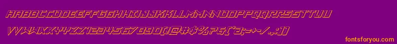 Vikingsquad3Dital Font – Orange Fonts on Purple Background