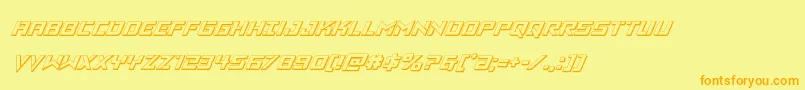 Vikingsquad3Dital Font – Orange Fonts on Yellow Background
