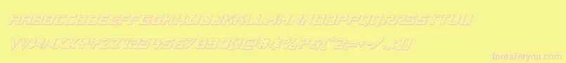 Vikingsquad3Dital Font – Pink Fonts on Yellow Background