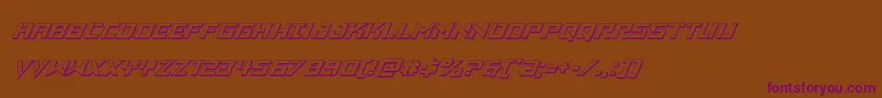 Vikingsquad3Dital Font – Purple Fonts on Brown Background