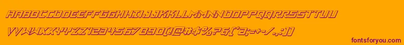 Vikingsquad3Dital Font – Purple Fonts on Orange Background