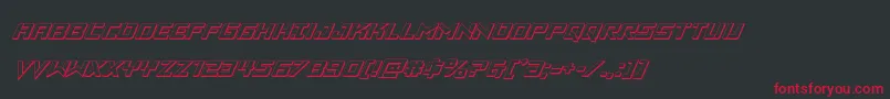 Vikingsquad3Dital Font – Red Fonts on Black Background