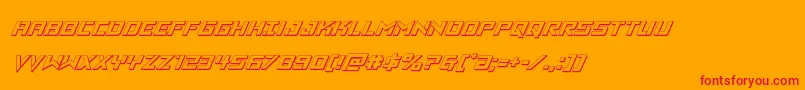 Vikingsquad3Dital Font – Red Fonts on Orange Background