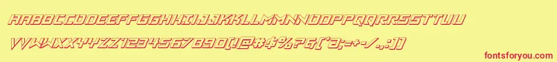 Vikingsquad3Dital Font – Red Fonts on Yellow Background