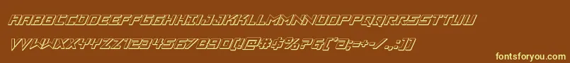 Vikingsquad3Dital Font – Yellow Fonts on Brown Background