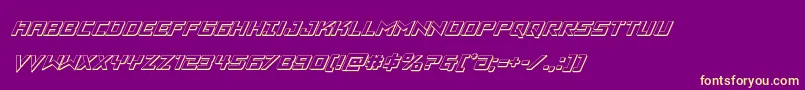 Vikingsquad3Dital Font – Yellow Fonts on Purple Background