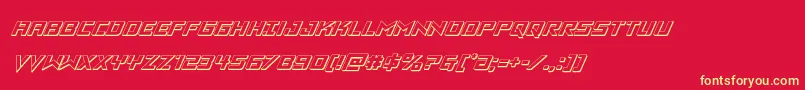 Vikingsquad3Dital Font – Yellow Fonts on Red Background