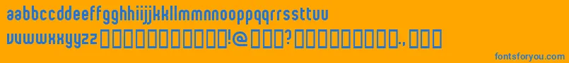 ProletarianBeta Font – Blue Fonts on Orange Background